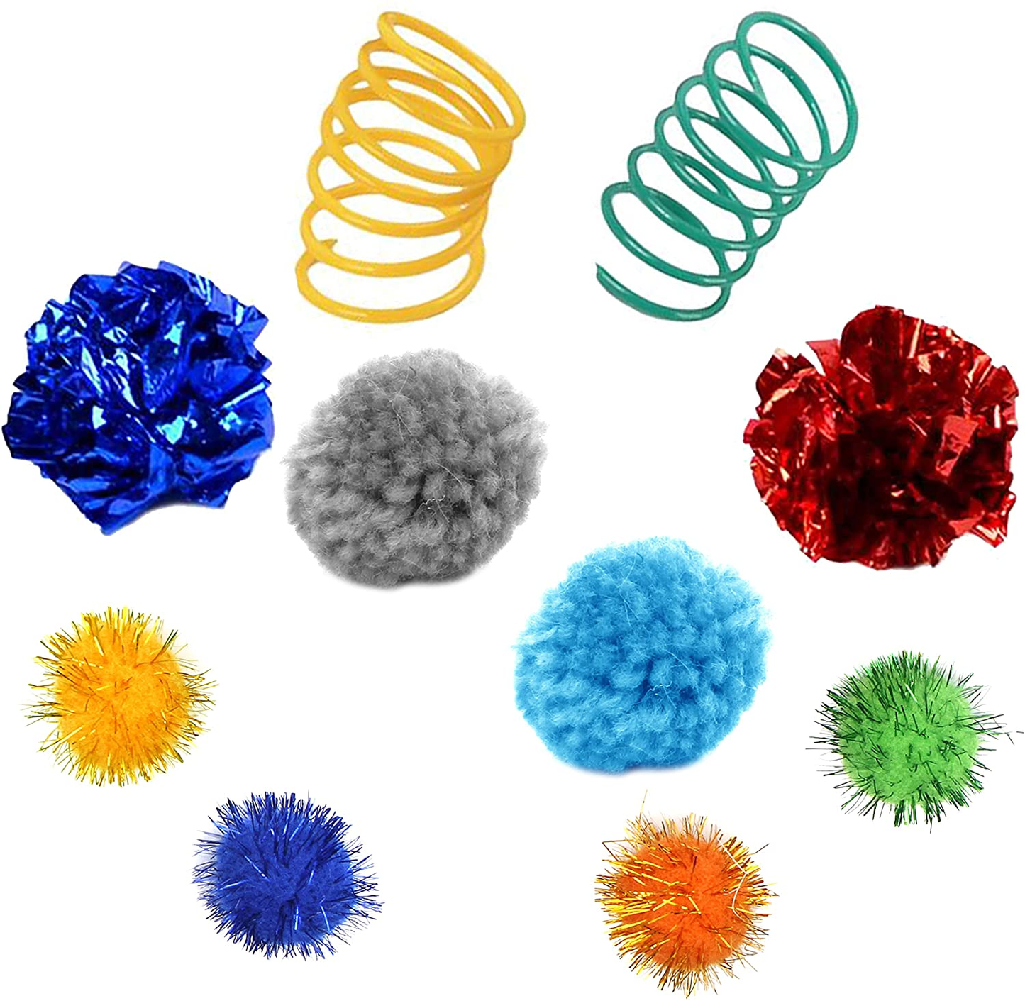 18 Pcs Cat & Kitten Toys Assortments, Cat Teaser Wand, Interactive Bell Toy, Sparkle Balls