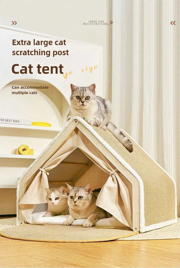 CozyClaw Foldable Sisal Cat House