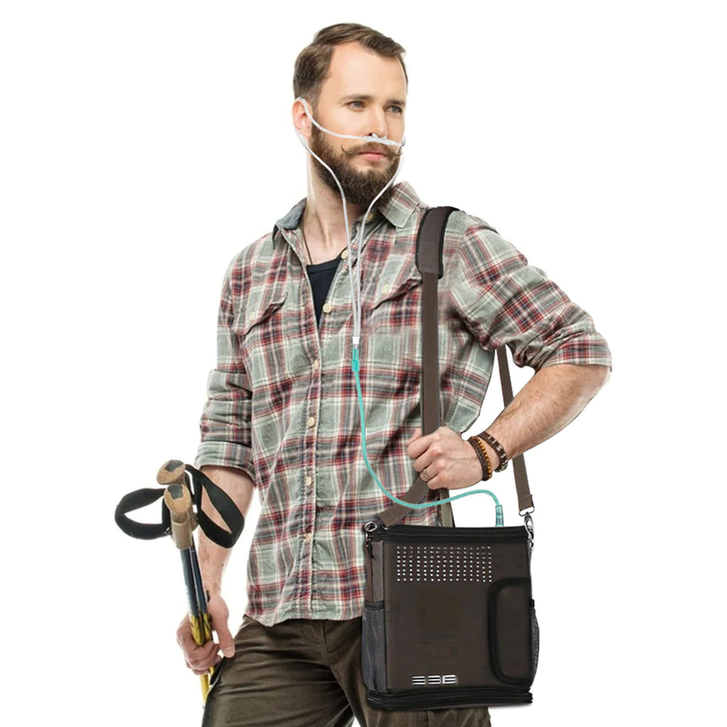 1L- 6L Portable Continuous Flow Lightweight Mini Oxygen Concentrator With 4 Hours Battery & Free Carry Bag