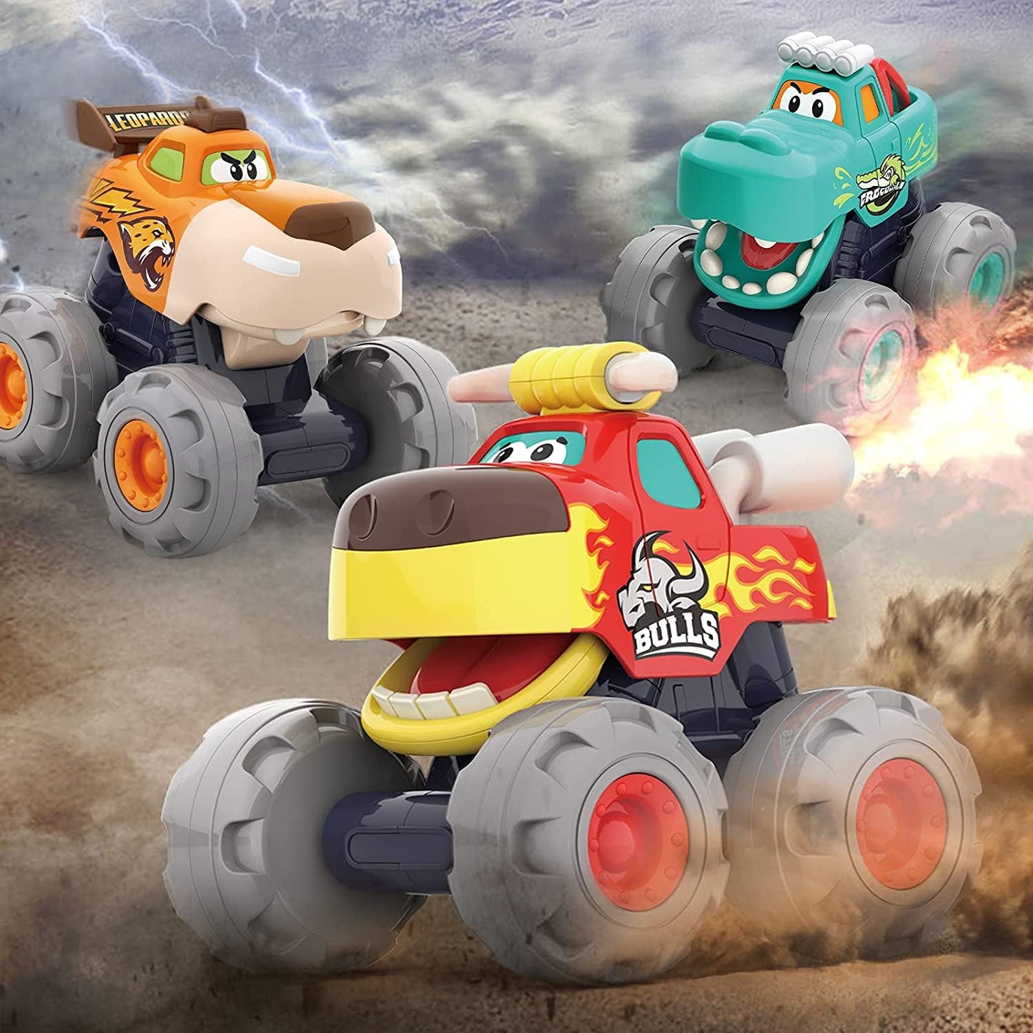 Toy Cars for 1 Year Old Boy Gifts Monster Trucks Boys Toys for 1 2 3 Year Old Boys Girls Kids Toddler Car Toy Trucks Baby Boy Toys 12-18 Months Pull Back Cars for Toddlers 1-3 Birthday Xmas Gift