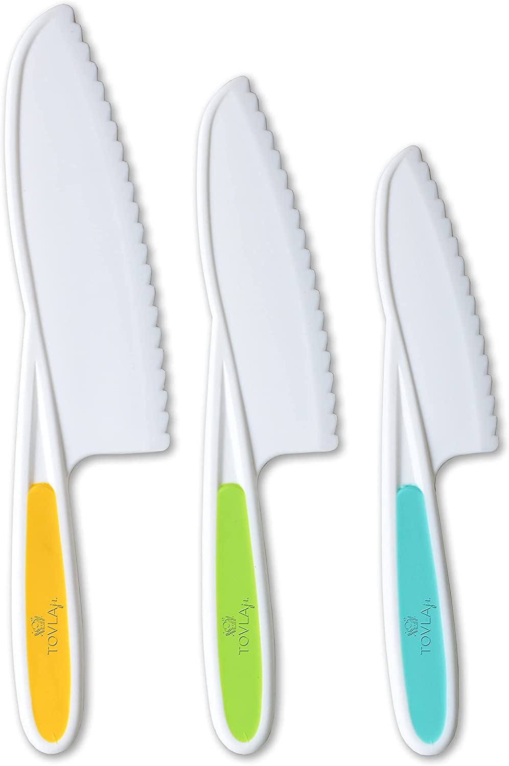 3-Piece Kids’ Nylon Knife Set – BPA-Free, Serrated, Firm Grip