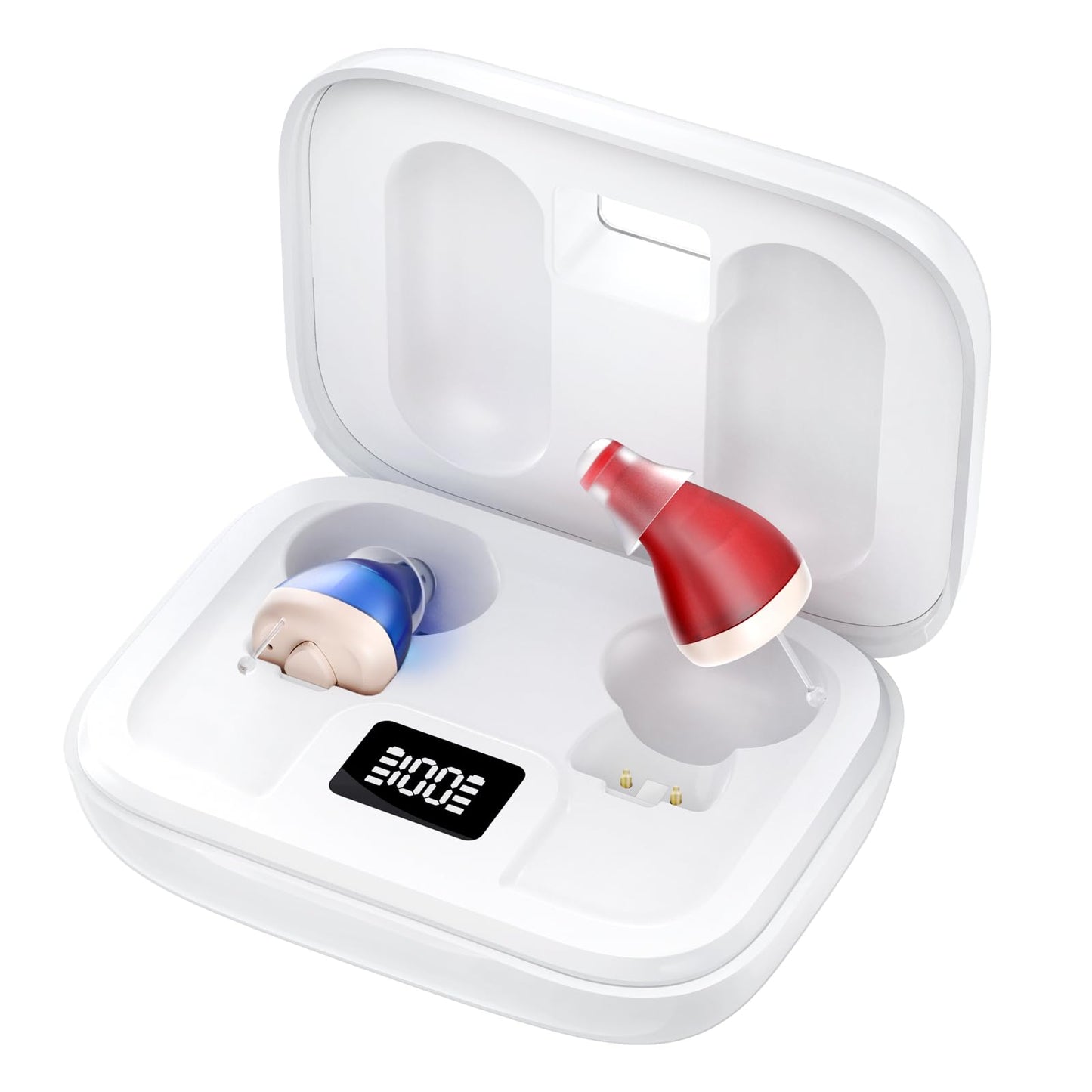 Rechargeable Hearing Aids for Seniors with 16-Channel Digital Chips Intelligent Noise Cancellation for Clear Sound Super-Mini Invisible Design Comfort Fit in Ear Canal & 7-Day Ultra Standby, Auto-on/off