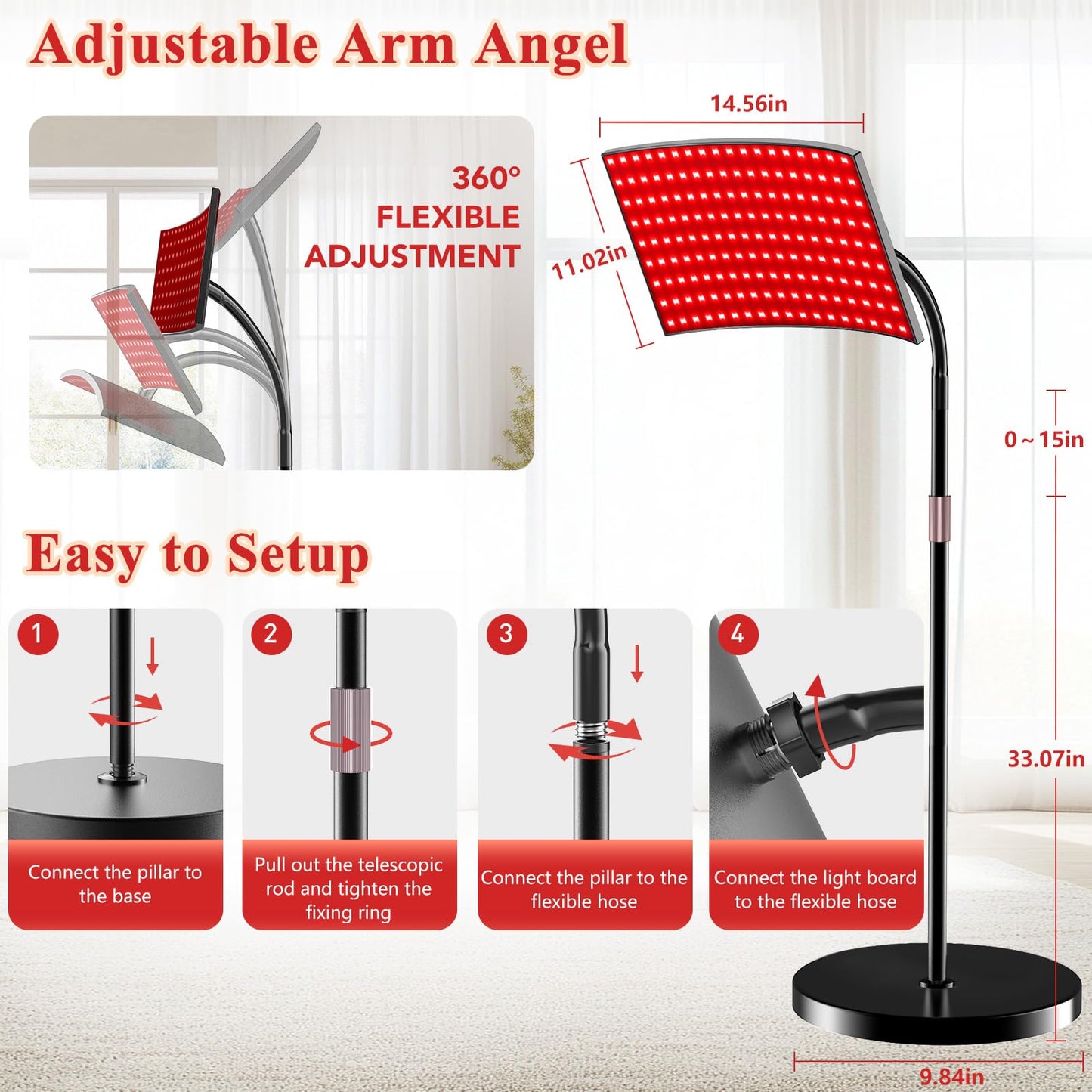 Red Light Therapy for Body Face Infrared Light Therapy for Body with 660nm & 850nm Near Infrared LED Red Light Therapy Large Panel at Home Idea Gift for Women Wife Mom Sister Girlfriend