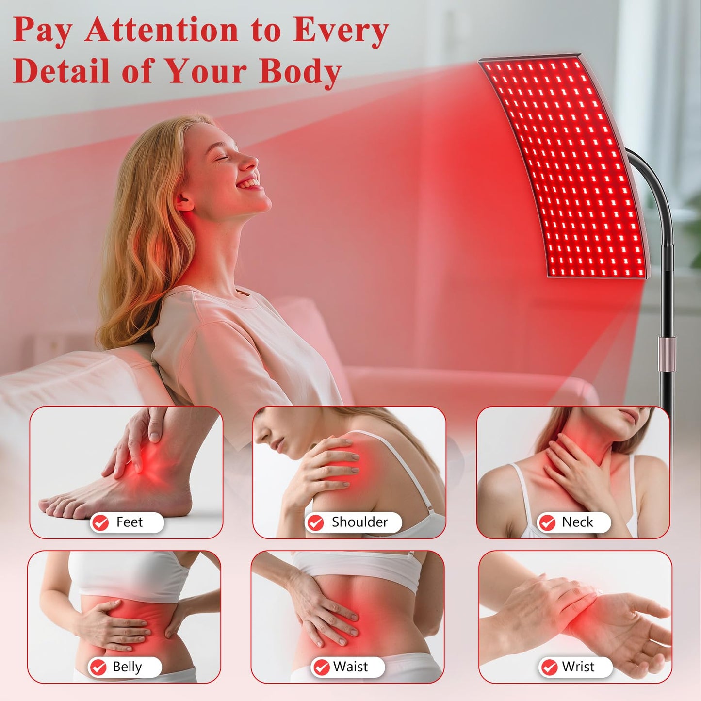 Red Light Therapy for Body Face Infrared Light Therapy for Body with 660nm & 850nm Near Infrared LED Red Light Therapy Large Panel at Home Idea Gift for Women Wife Mom Sister Girlfriend