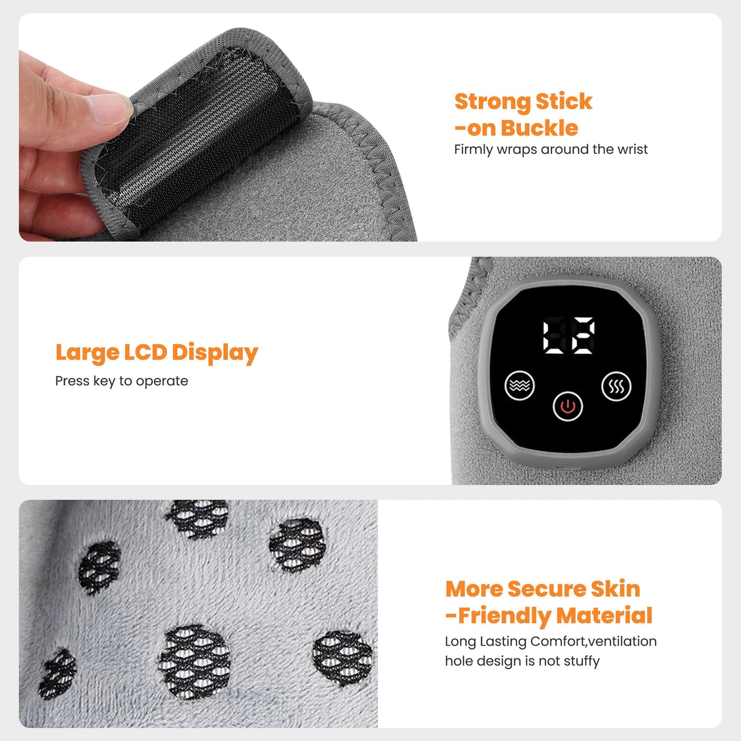 Foot Massager 2-in-1 Warming Wrap – Relax & Renew Foot & Ankle Massager with 3 Modes & 4 Heat Levels, Portable for Home or Travel 2pack