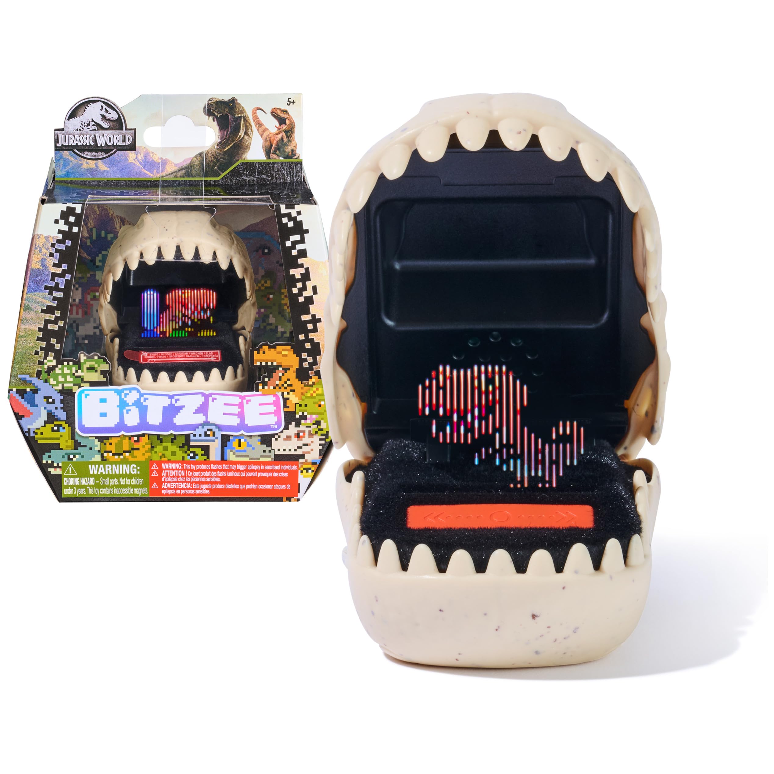 Jurassic World Interactive Dinosaur Toy with 25 Dinosaurs Inside, Reacts to Touch, Pods Connect & Interact, Digital Pet Gifts & Stocking Stuffers for Kids