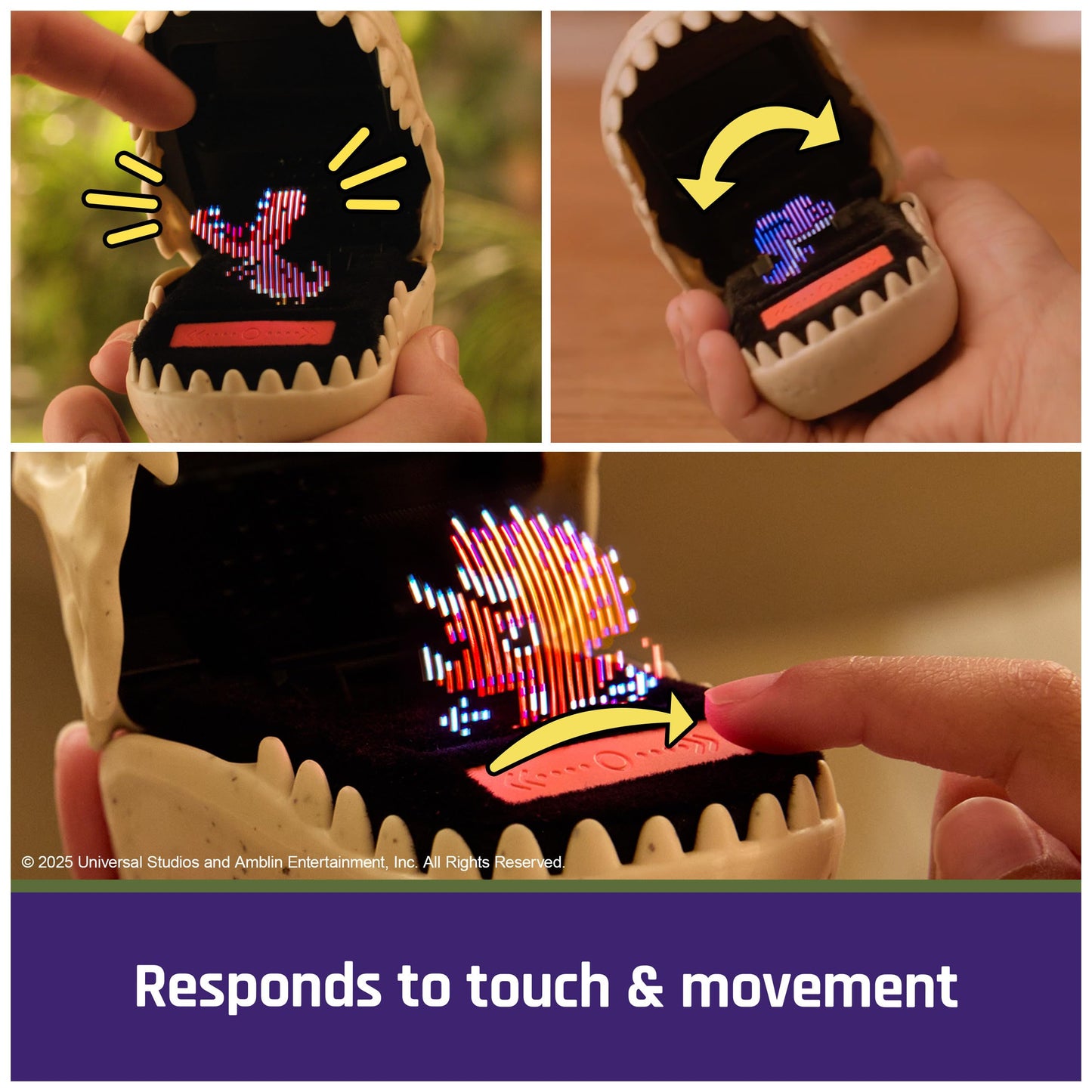 Jurassic World Interactive Dinosaur Toy with 25 Dinosaurs Inside, Reacts to Touch, Pods Connect & Interact, Digital Pet Gifts & Stocking Stuffers for Kids