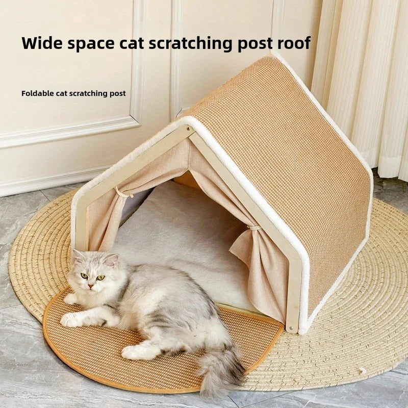 CozyClaw Foldable Sisal Cat House
