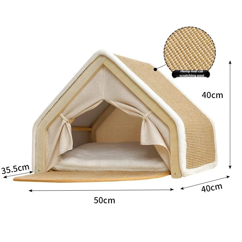 CozyClaw Foldable Sisal Cat House