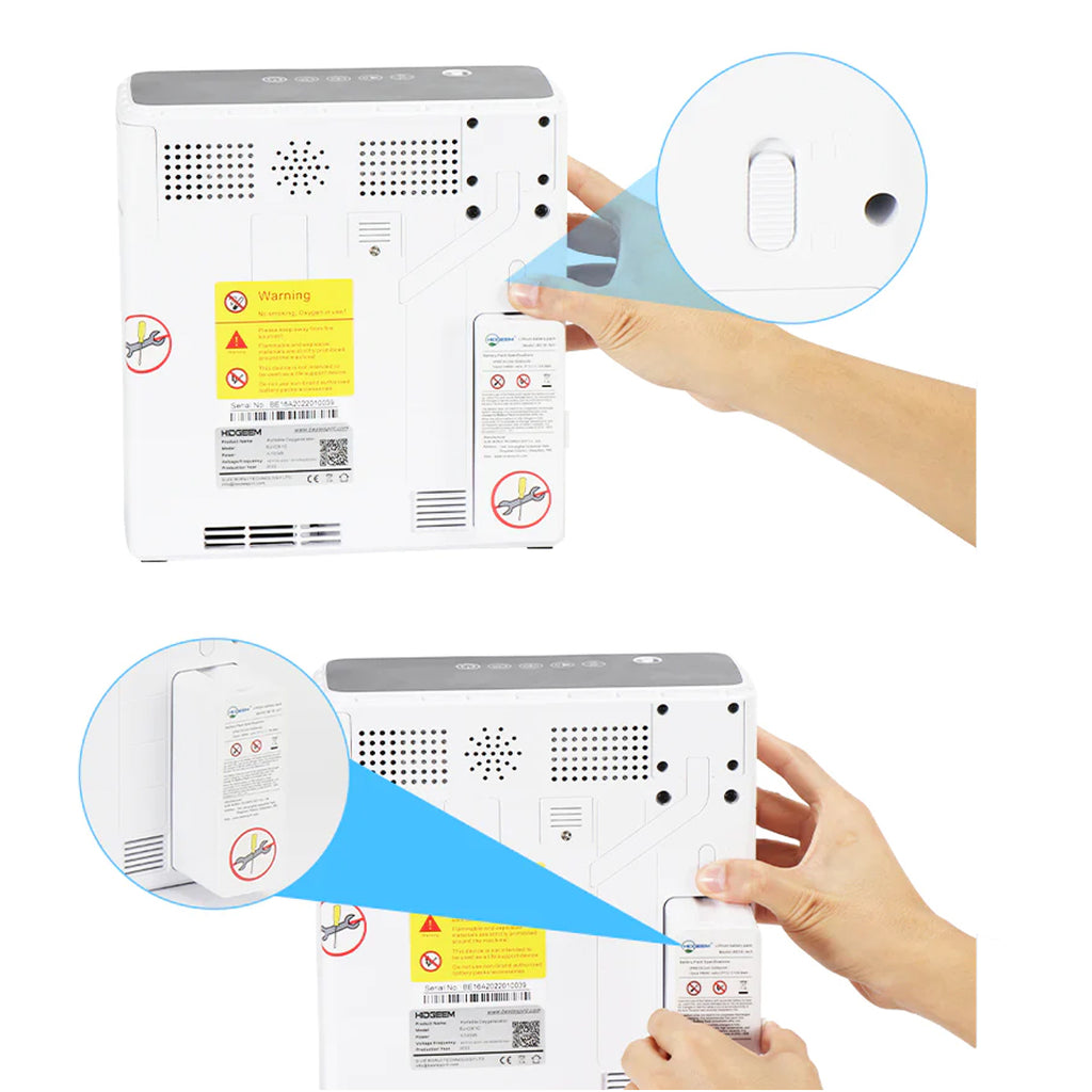 1L- 6L Portable Continuous Flow Lightweight Mini Oxygen Concentrator With 4 Hours Battery & Free Carry Bag