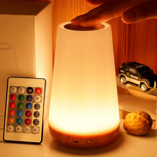 AuraGlow Touch & Remote Control LED Lamp | 13 Dimmable RGB Colors
